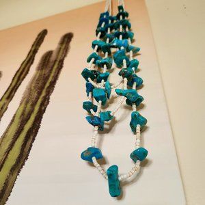 Navajo Turquoise 3 Strand Necklace